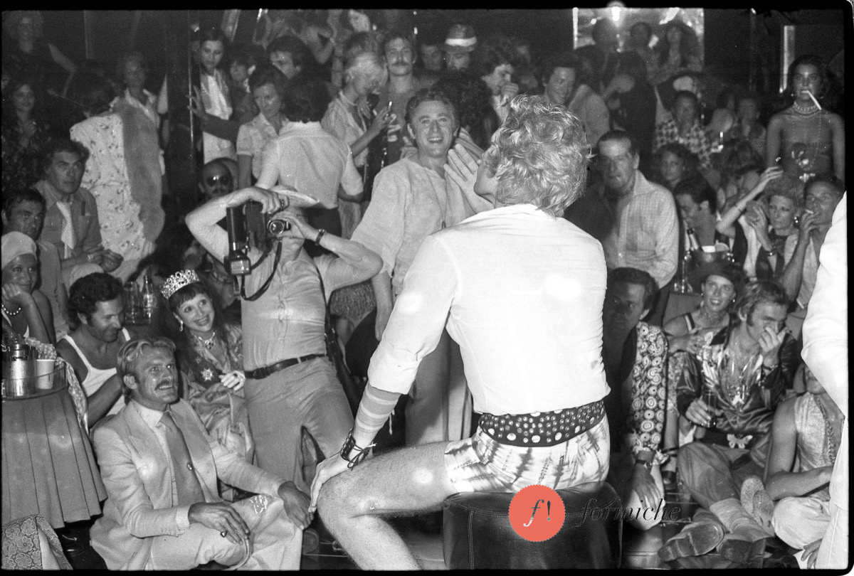 Helmut Berger’s party in 1974.