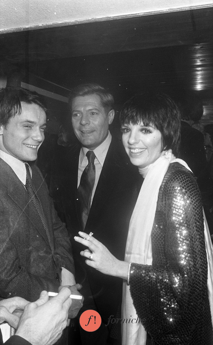 Massimo Ranieri, Marcello Mastroianni and Liza Minnelli in 1976.