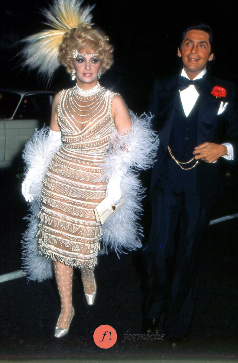 Gina Lollobrigida and Valentino Garavani in 1976.