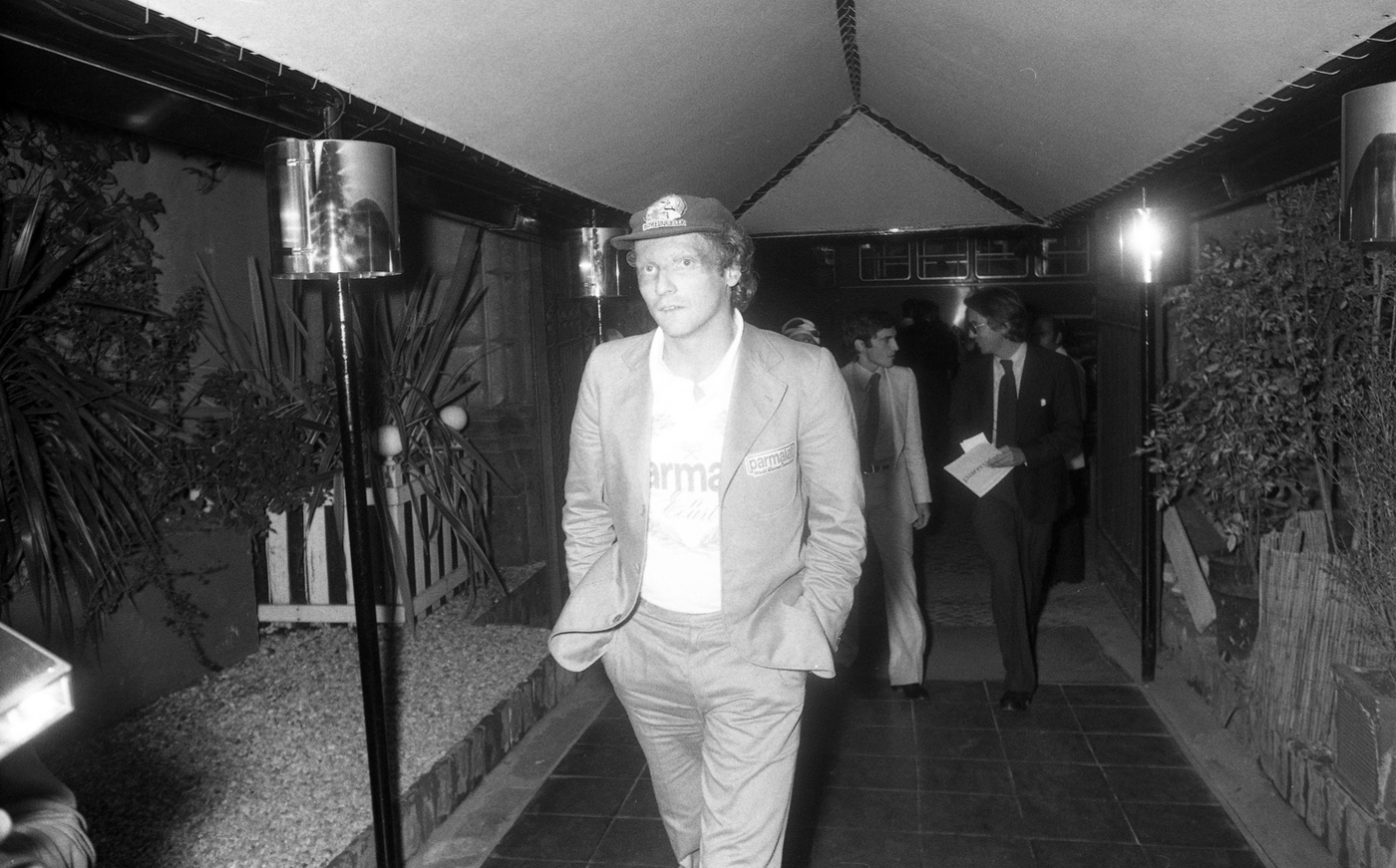 Niki Lauda at Jackie O’ in 1977.