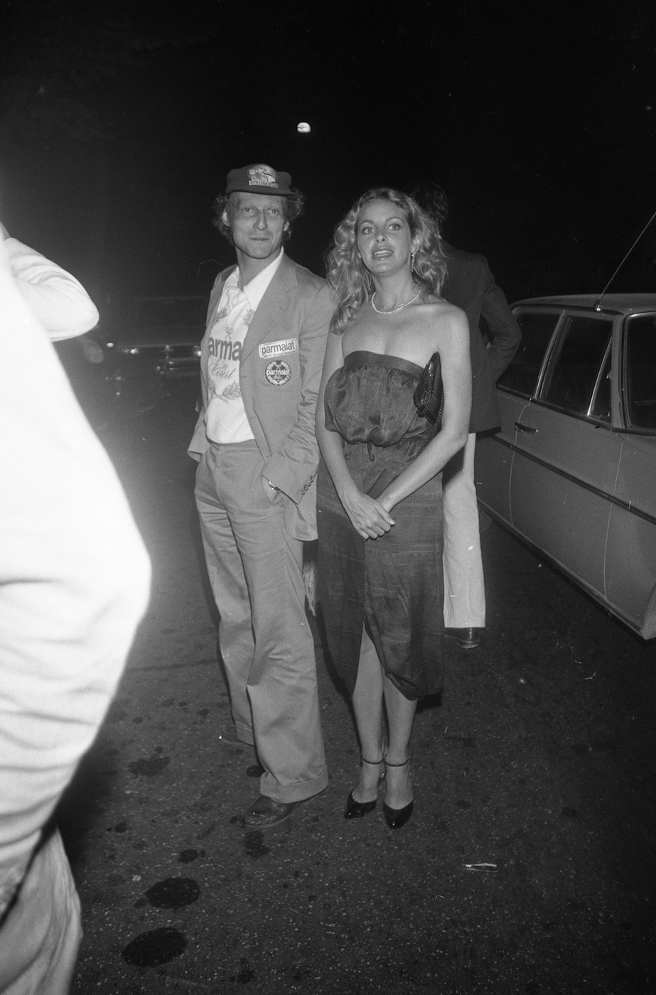 Niki Lauda and Sydne Rome at Jackie O’ in 1977.