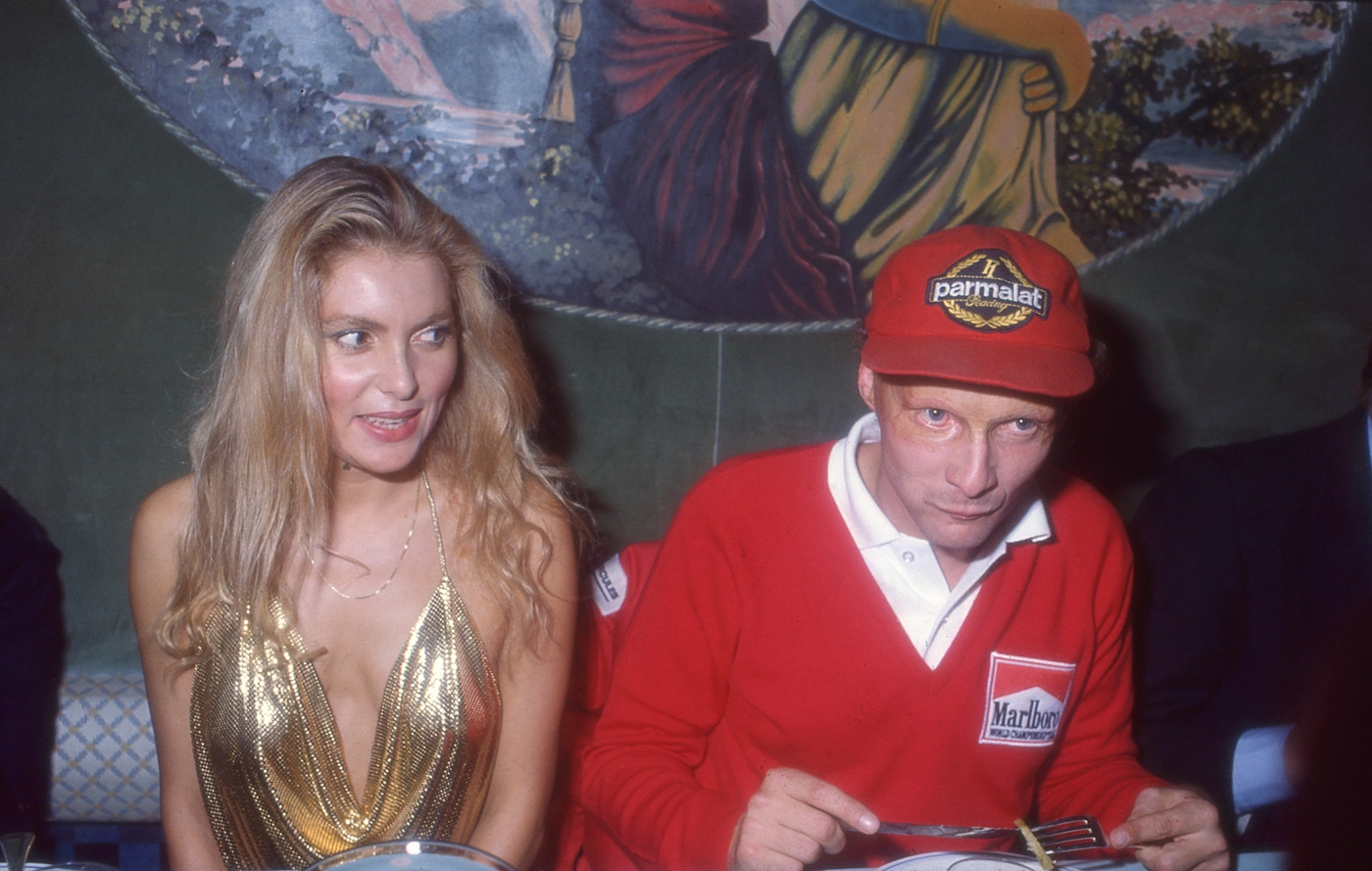 Niki Lauda with Eleonora Vallone.