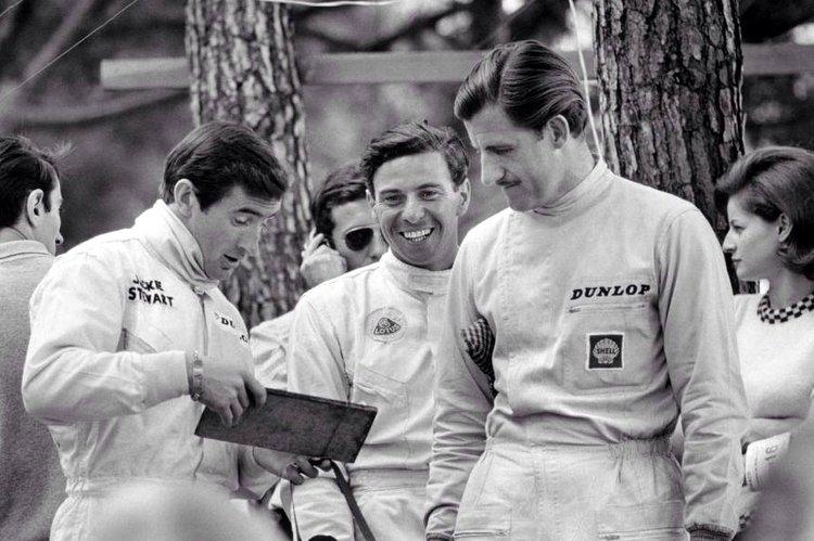Jackie Stewart, Jim-Clark and Graham Hill.