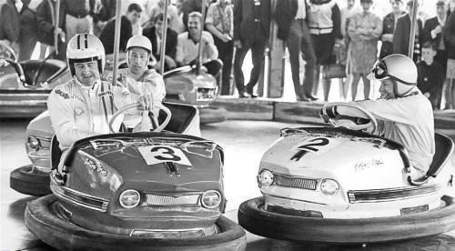 Graham Hill on the bumper car.