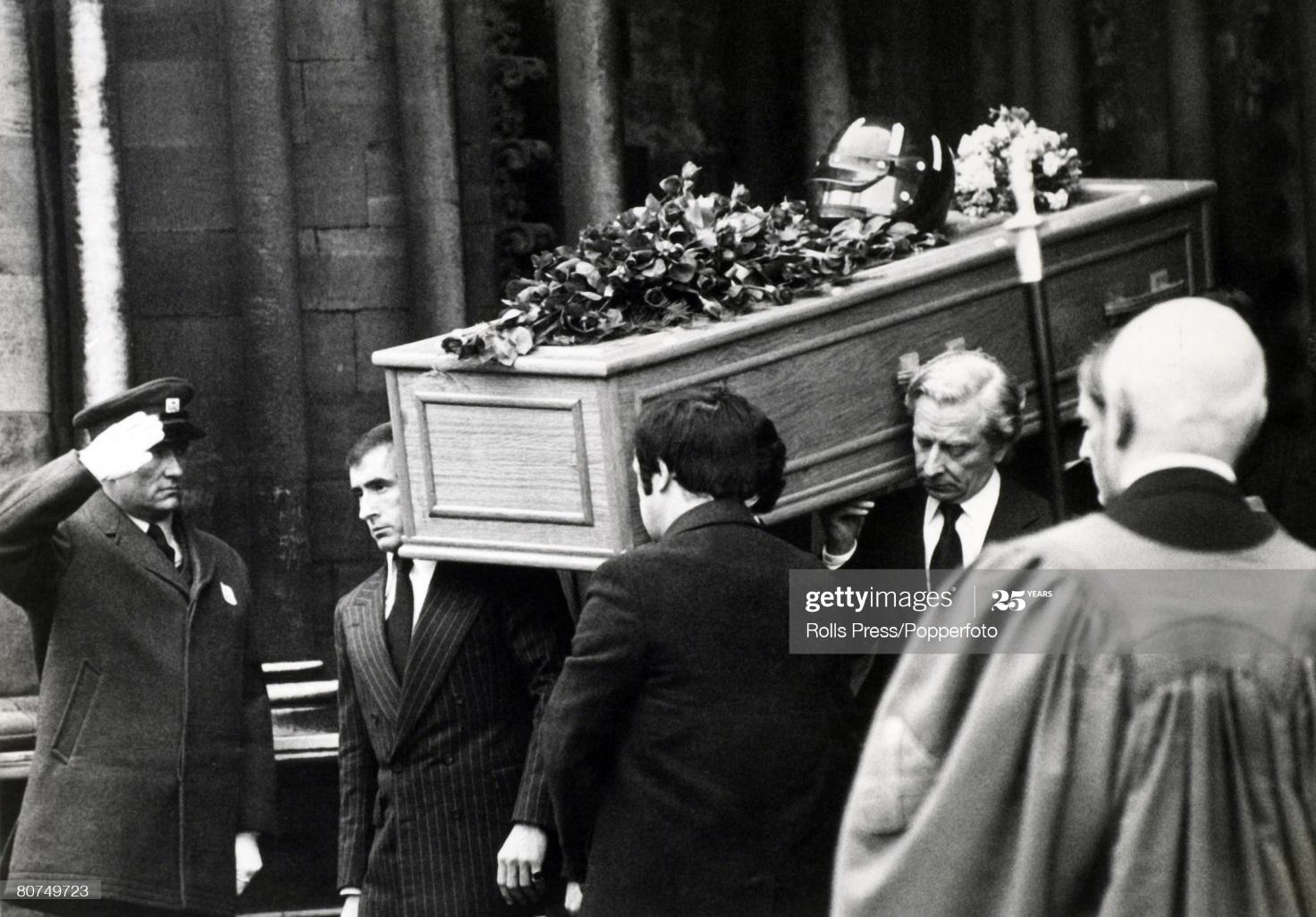 The funeral of Graham Hill.