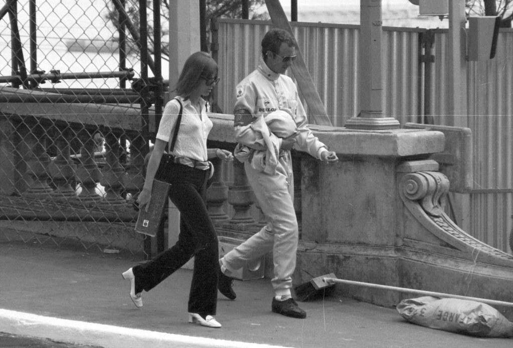 Sally and Piers Courage, Monaco 1969.