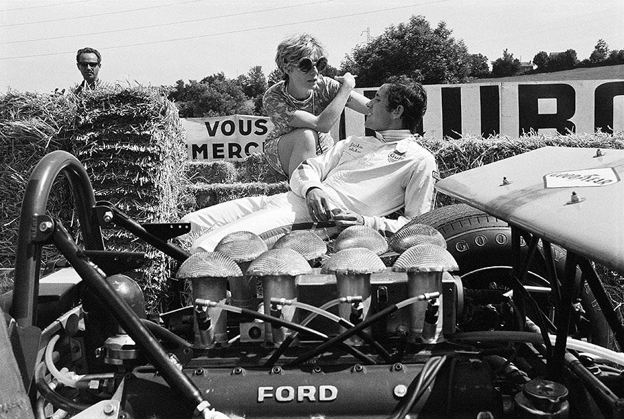A relaxed Jacky Ickx at Clermond Ferrand, France, in 1969.