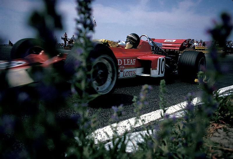 The unfortunate Jochen Rindt immortalized going to take the victory at Zandvoort in 1970.