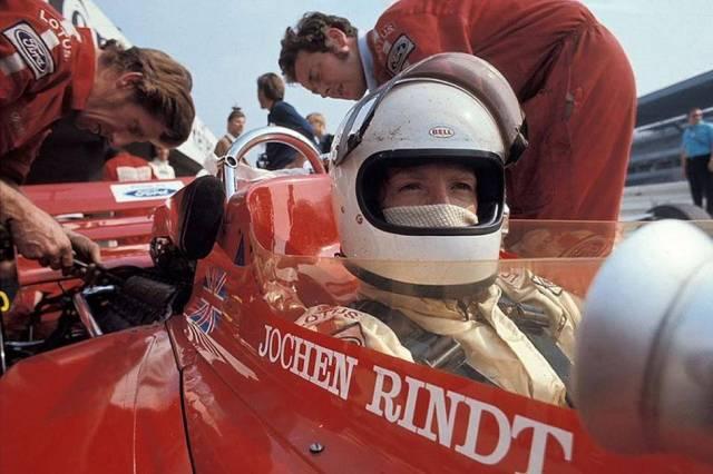 Jochen Rindt in his car.