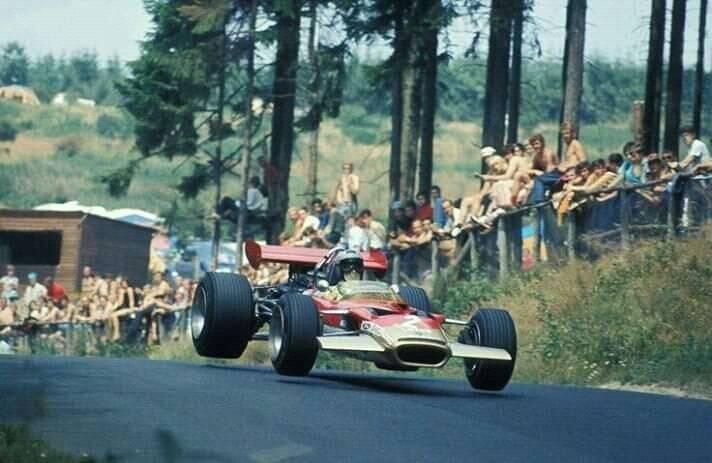 Jochen Rindt in action.