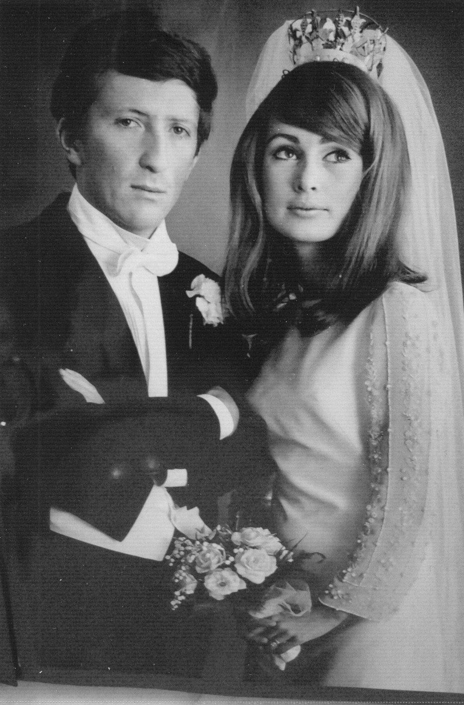 Jochen and Nina Rindt on their wedding day in 1967.