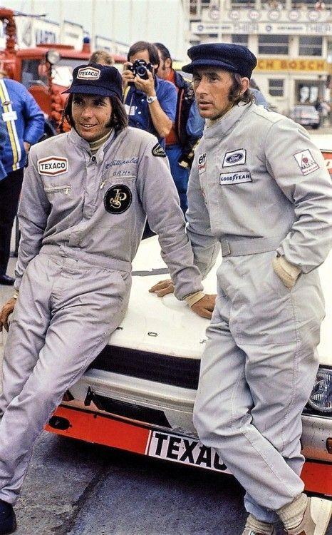 Jackie Stewart and Emerson Fittipaldi at Nürburgring in 1973.