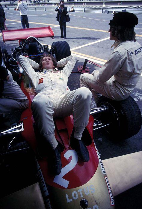 Jackie Stewart with Jochen Rindt.