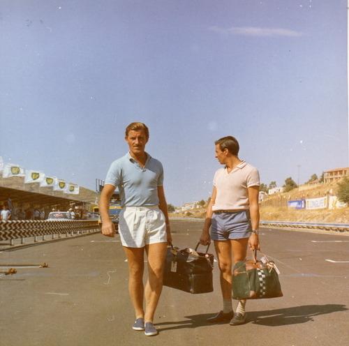 Jim Clark and Graham Hill at Pergusa in 1967.