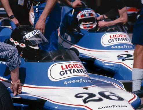 Jacques Laffite and Patrick Depailler at the 1979 Spanish GP.