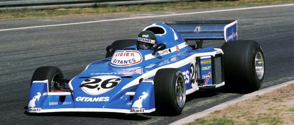 Jacques Laffite driving a Ligier.