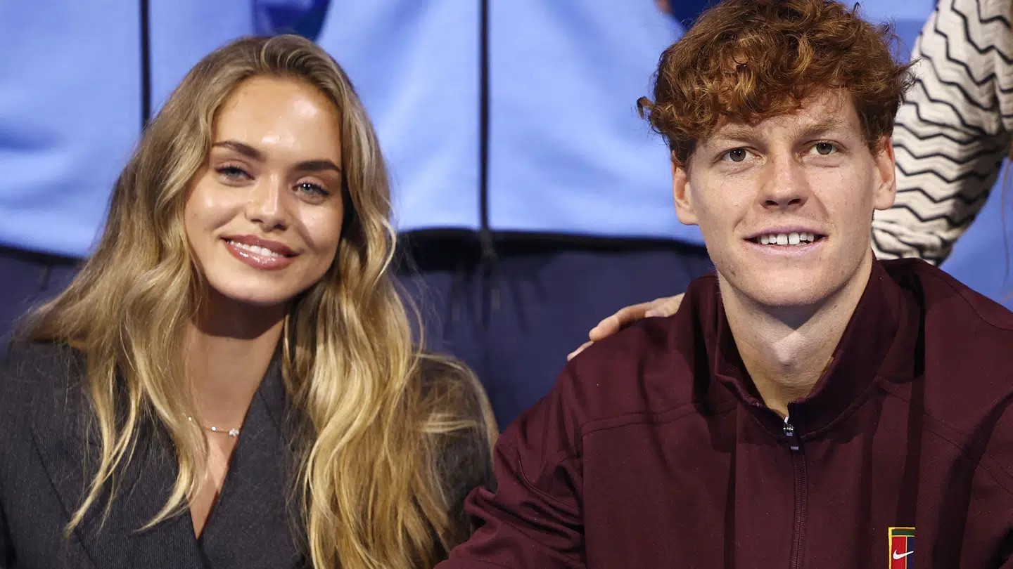 Jannik Sinner together with his girlfriend, the model Laila Hasanovic while celebrating the victory at the ATP Finals in Turin, Italy, on 16 November 2025.