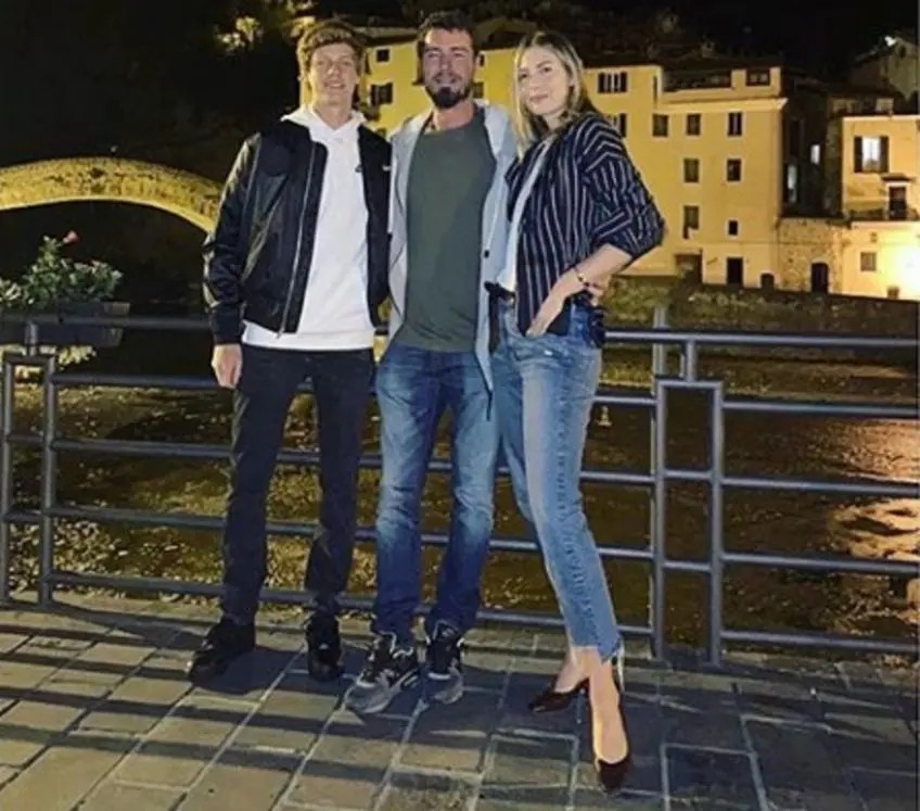 Maria Sharapova joined Marat Safin and Jannik Sinner in Italy.