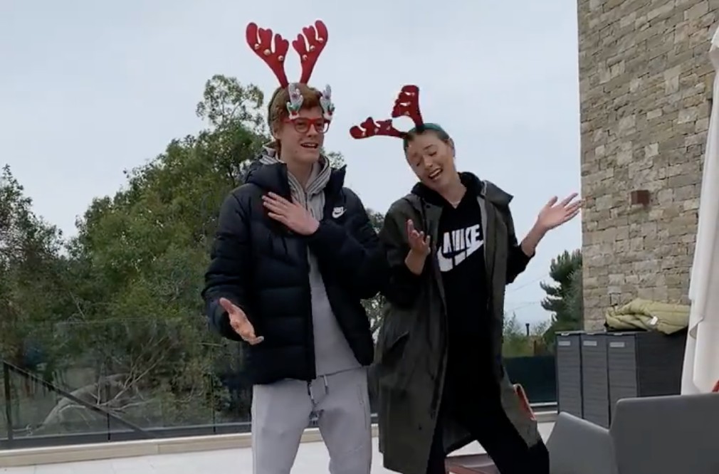 Maria Sharapova with Jannik Sinner.