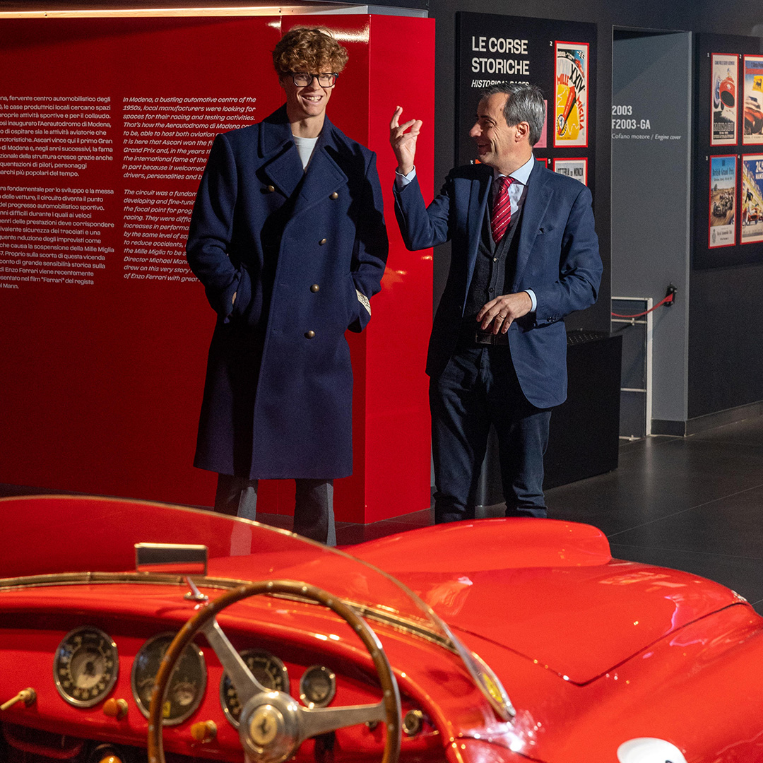 Jannik Sinner in Maranello.