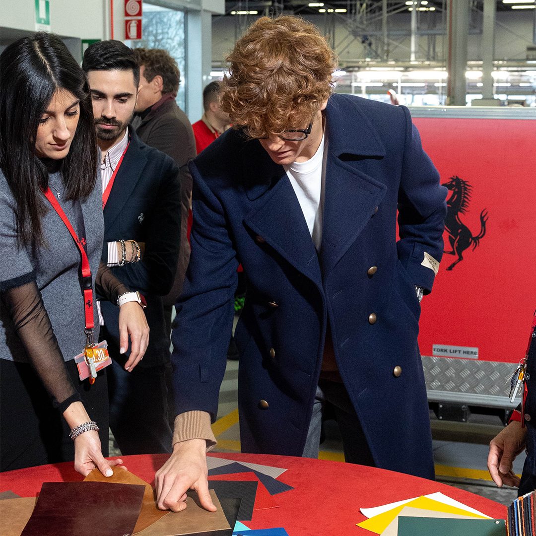 Jannik Sinner in Maranello.