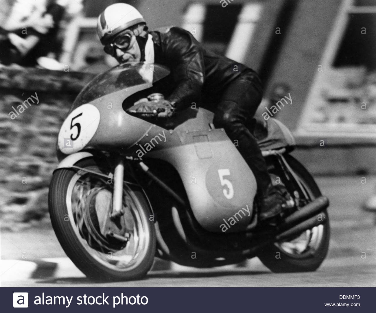 John Surtees winning the Isle of Man Junior TT on an MV Agusta in 1959.