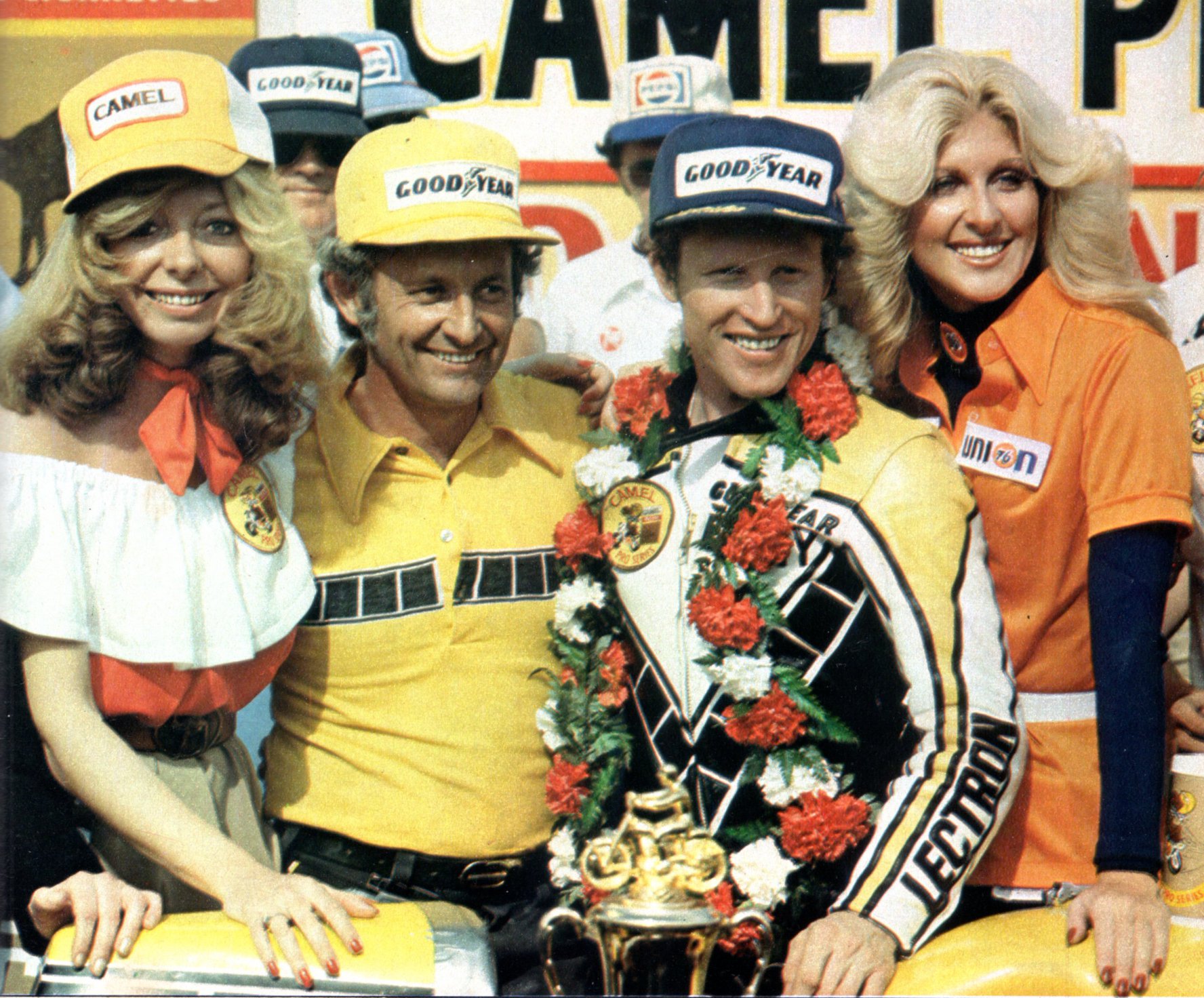 Kenny Roberts with Lynn Griffis, Miss Camel / Winston.
