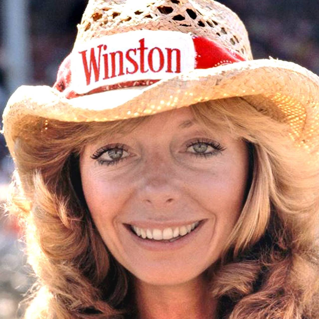 Lynn Griffis, here around 1981, was Ms. Camel / Winston during the heyday of tobacco support of motorcycle racing. Kenny Roberts got to spend a lot of time with her. 