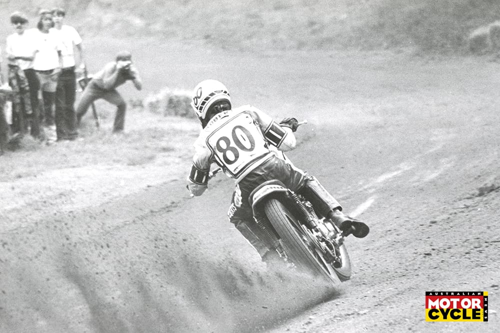 Kenny Roberts in action.