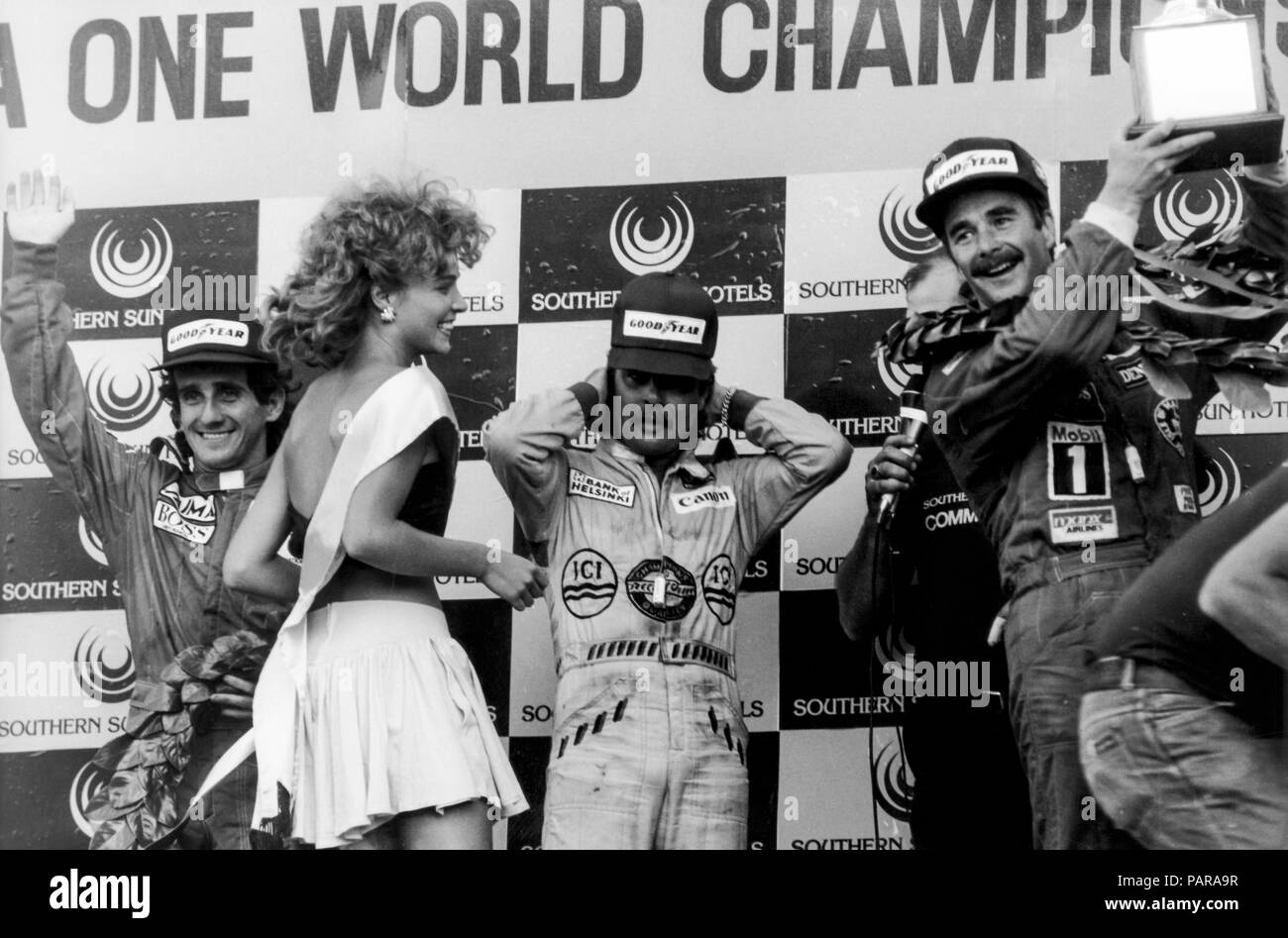 Nigel Mansell, winner of the 1985 Kyalami Grand Prix.