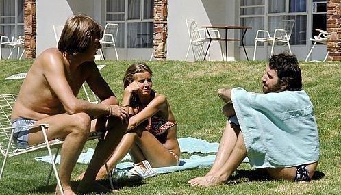 Sunny Kyalami Ranch fun with Ronnie and Barbro Peterson in 1978. John Watson seems rather self-conscious today - it obviously isn’t cold.
