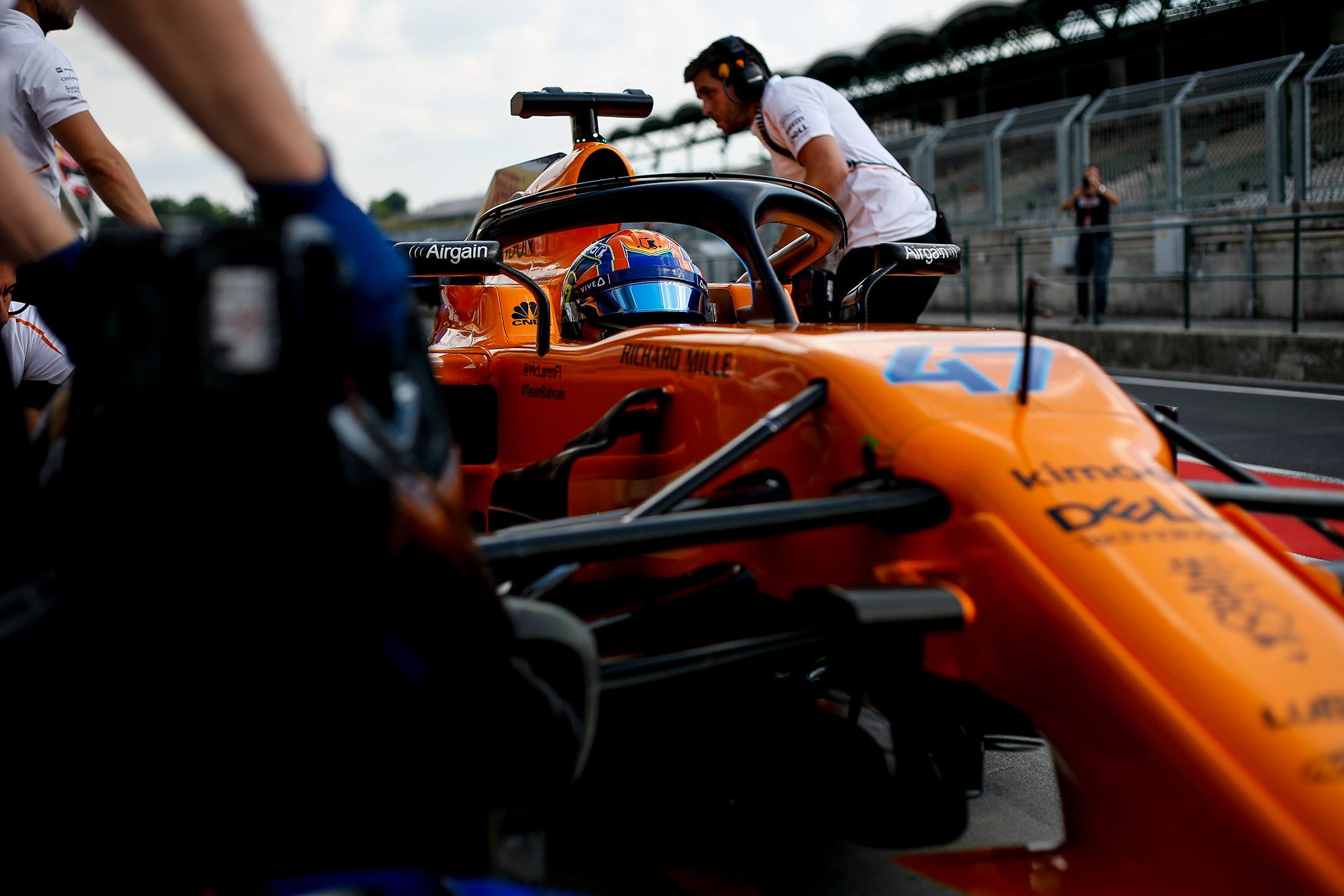 Lando Norris in a McLaren.
