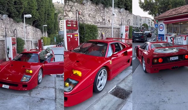 Lando Norris' red Ferrari F40.