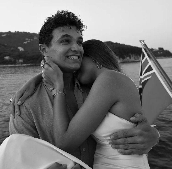 Lando Norris in sweet company.