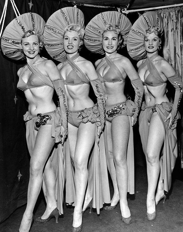 Vintage Las Vegas showgirls.