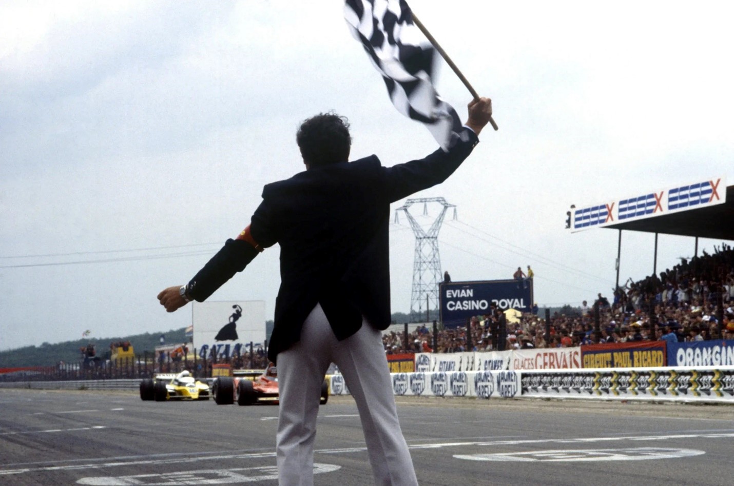 Gilles Villeneuve and Rene' Arnoux racing.