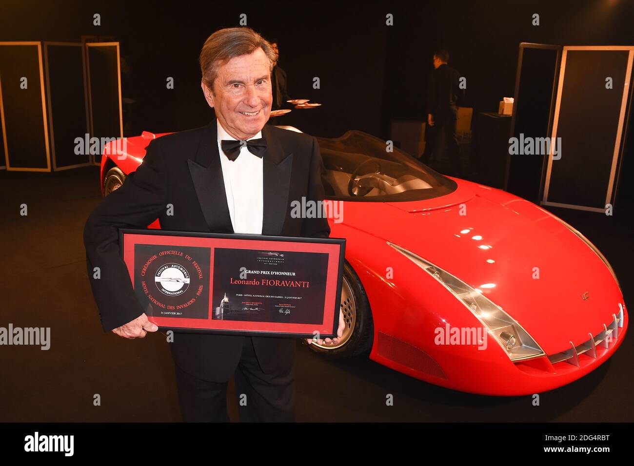 Leonardo Fioravanti awarded with the Grand Prix d’Honneur as part of the 32nd international automobile festival in Paris, France, on 31 January 2017.