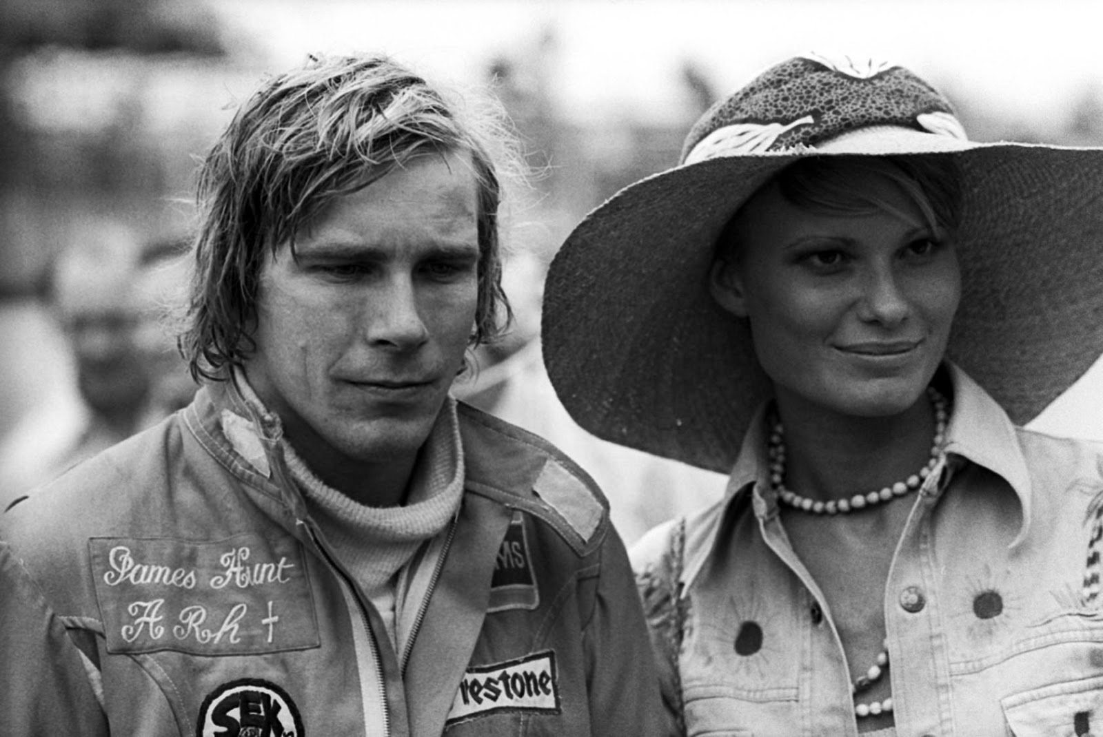 James Hunt with his wife.