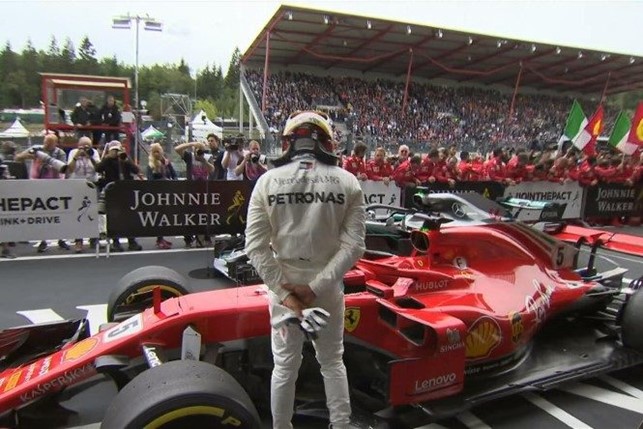 Lewis Hamilton and his beloved Ferrari.