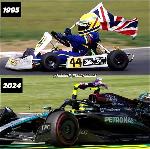 Lewis Hamilton in kart and in F1.