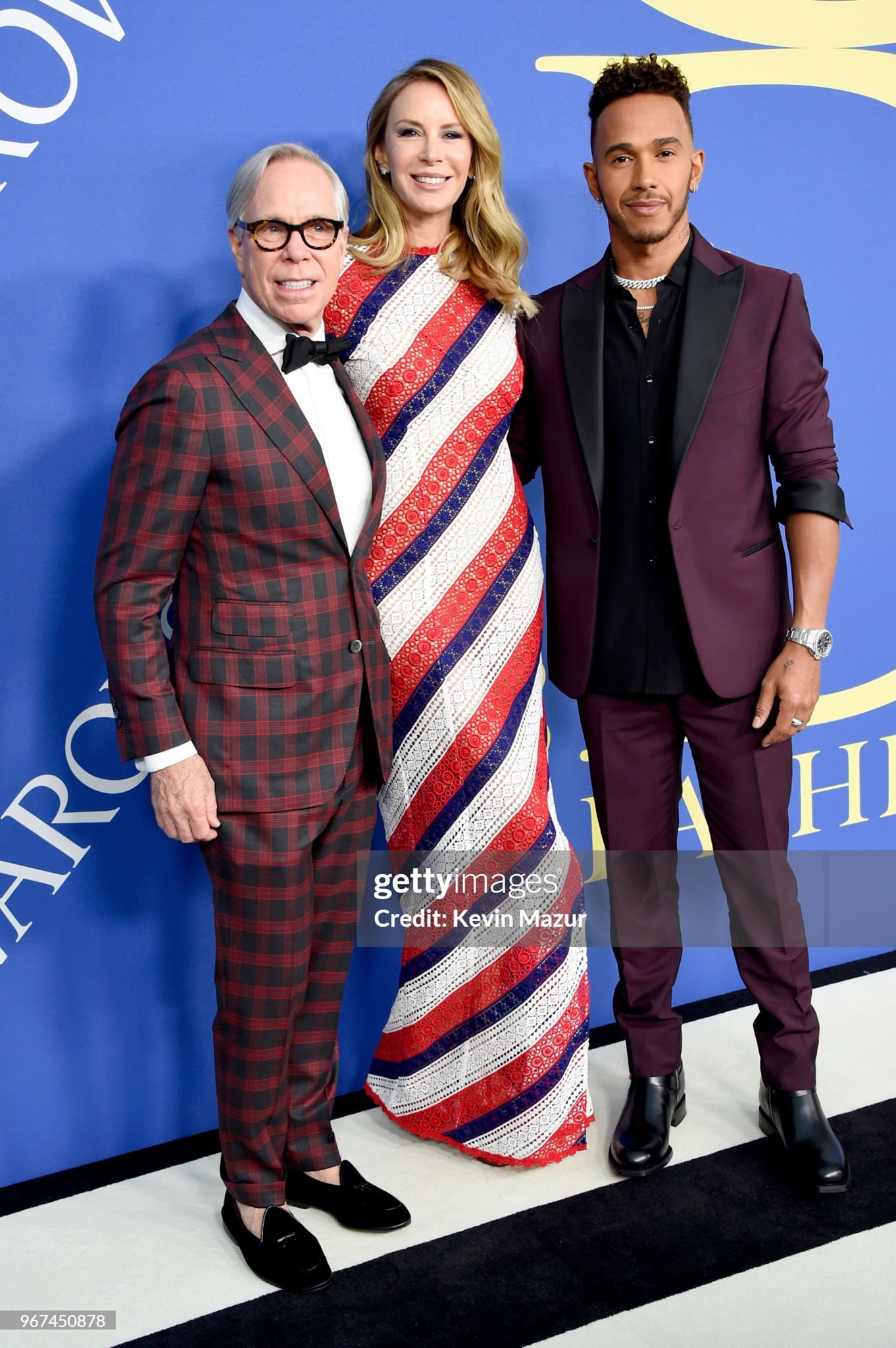 Tommy Hilfiger, Dee Ocleppo and Lewis Hamilton attend the 2018 CFDA Fashion Awards at Brooklyn Museum in New York City on 04 June 2018. 