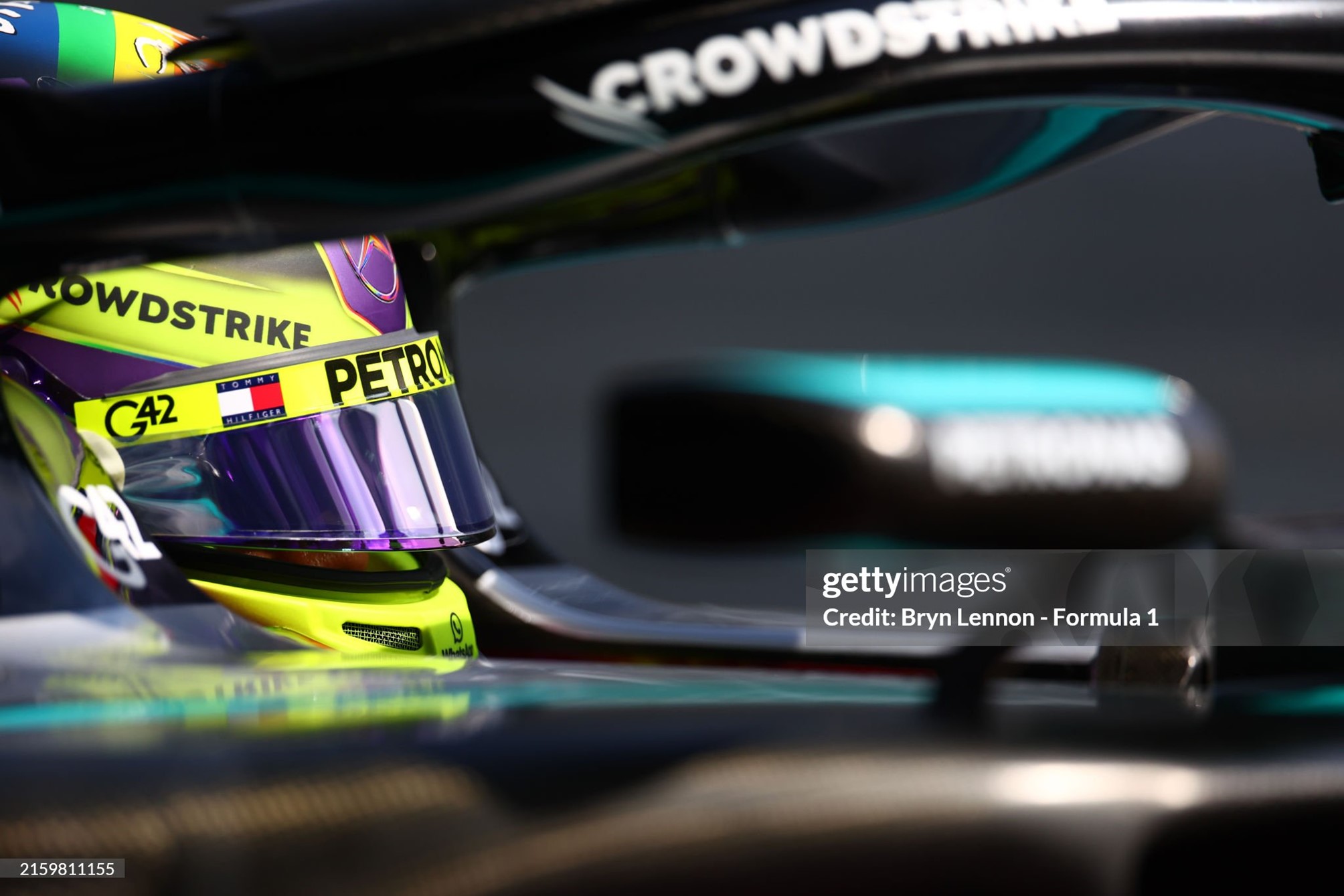 Lewis Hamilton prepares to drive in the pitlane during qualifying ahead of the F1 Grand Prix of Austria at Red Bull Ring in Spielberg, Austria, on 29 June 2024.