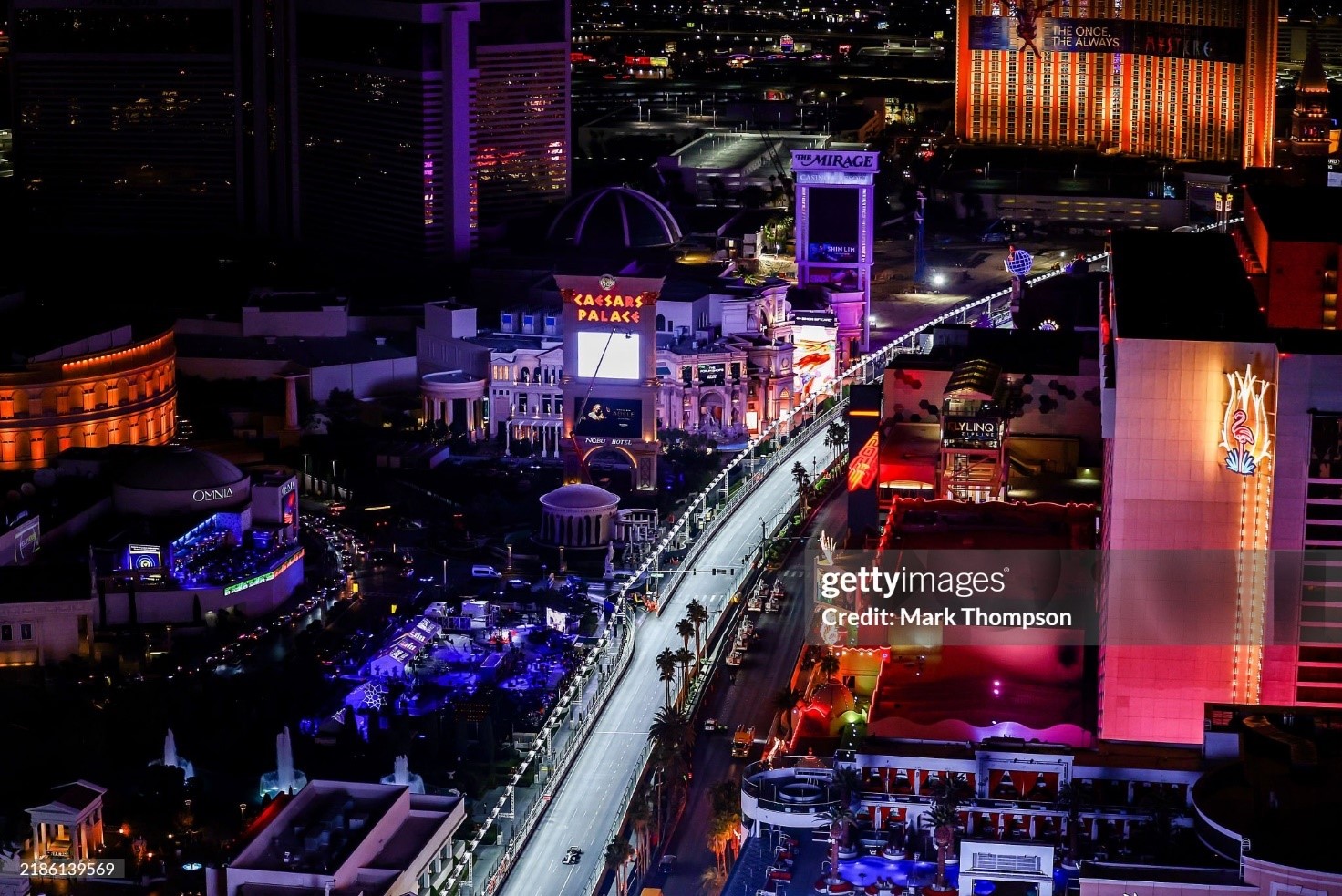 Lewis Hamilton on track during practice ahead of the F1 Grand Prix of Las Vegas at Las Vegas Strip Circuit in Las Vegas, Nevada, on 21 November 2024. 