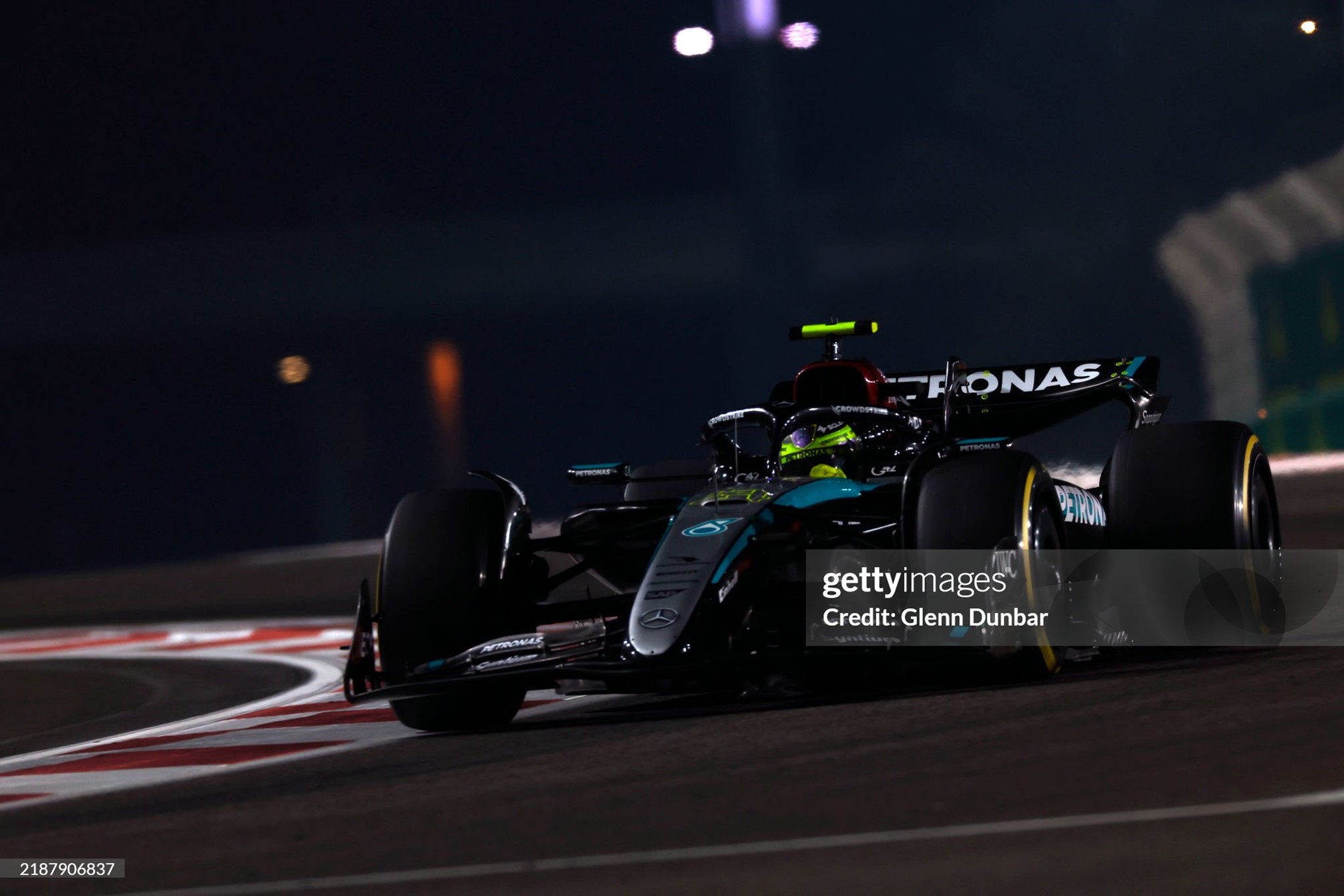 Lewis Hamilton during practice at F1 Grand Prix of Abu Dhabi on December 06, 2024.