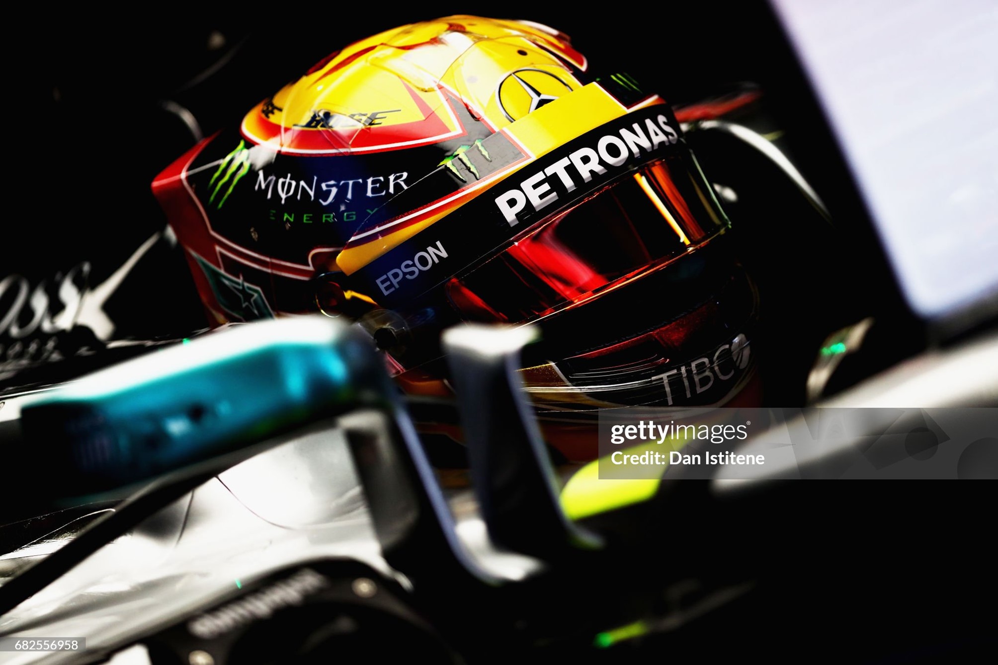 Lewis Hamilton prepares to drive during final practice for the Spanish Formula One Grand Prix at Circuit de Catalunya on 13 May 2017 in Montmelo, Spain. 