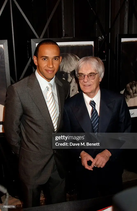 Lewis Hamilton and Bernie Ecclestone attend the F1 party hosted by the Great Ormond Street Hospital Charity on 04 July 2007 in London, England. 