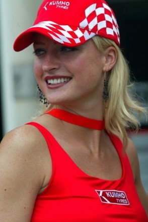 One of the fabulous ‘Kumho Tyres Girls’ at the Marlboro Masters of Formula 3 in Zandvoort, Holland, on 7-8 August 2004. 