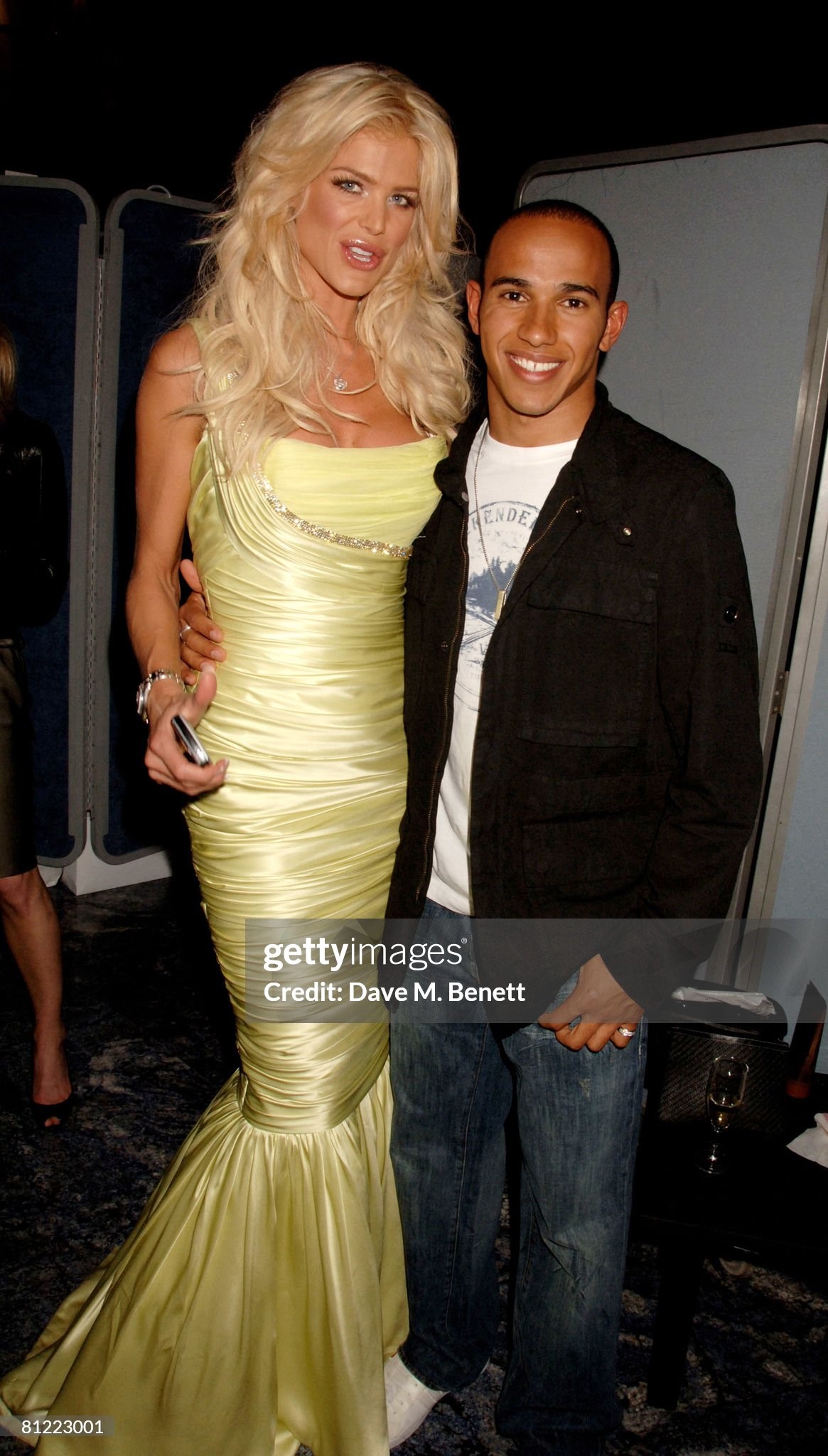 Victoria Silvstedt and Lewis Hamilton attend the Amber Fashion Show and Auction held at the Meridien Beach Plaza on May 23, 2008 in Monte Carlo, Monaco. 