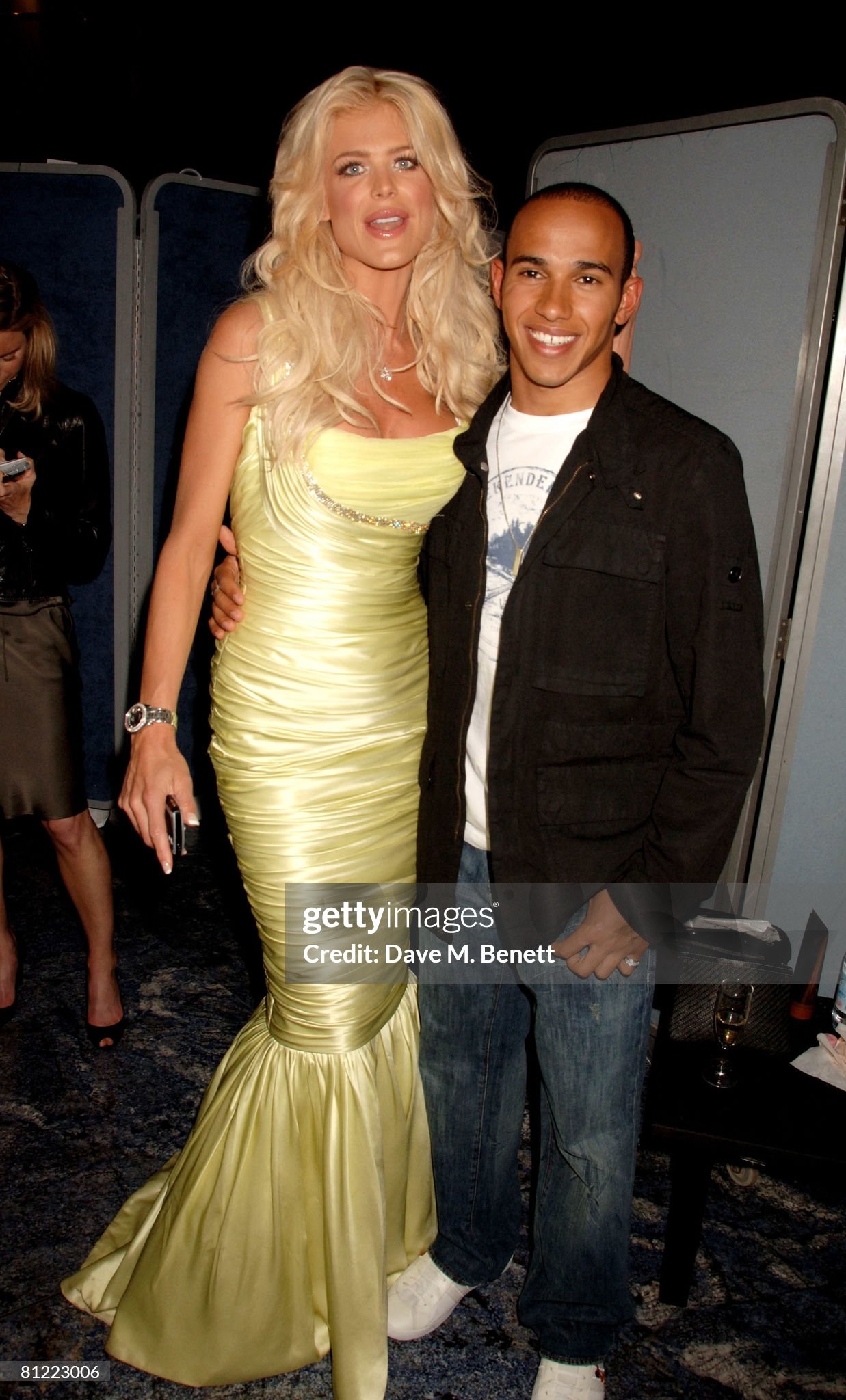 Victoria Silvstedt and Lewis Hamilton attend the Amber Fashion Show and Auction held at the Meridien Beach Plaza on May 23, 2008 in Monte Carlo, Monaco. 