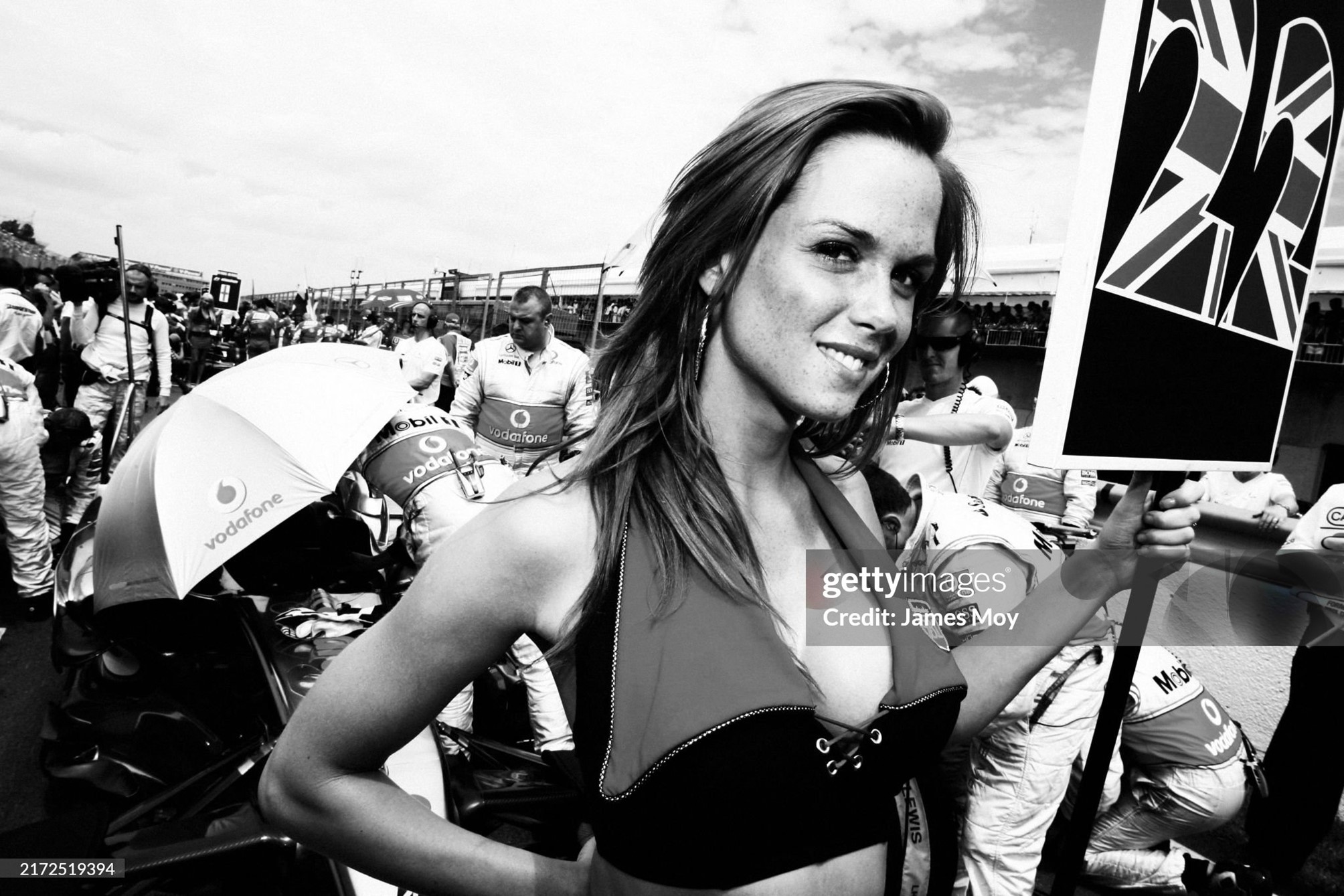 Grid girl for Lewis Hamilton, McLaren, at the Canadian Grand Prix in Montreal, Canada, on Sunday 8 June 2008. 